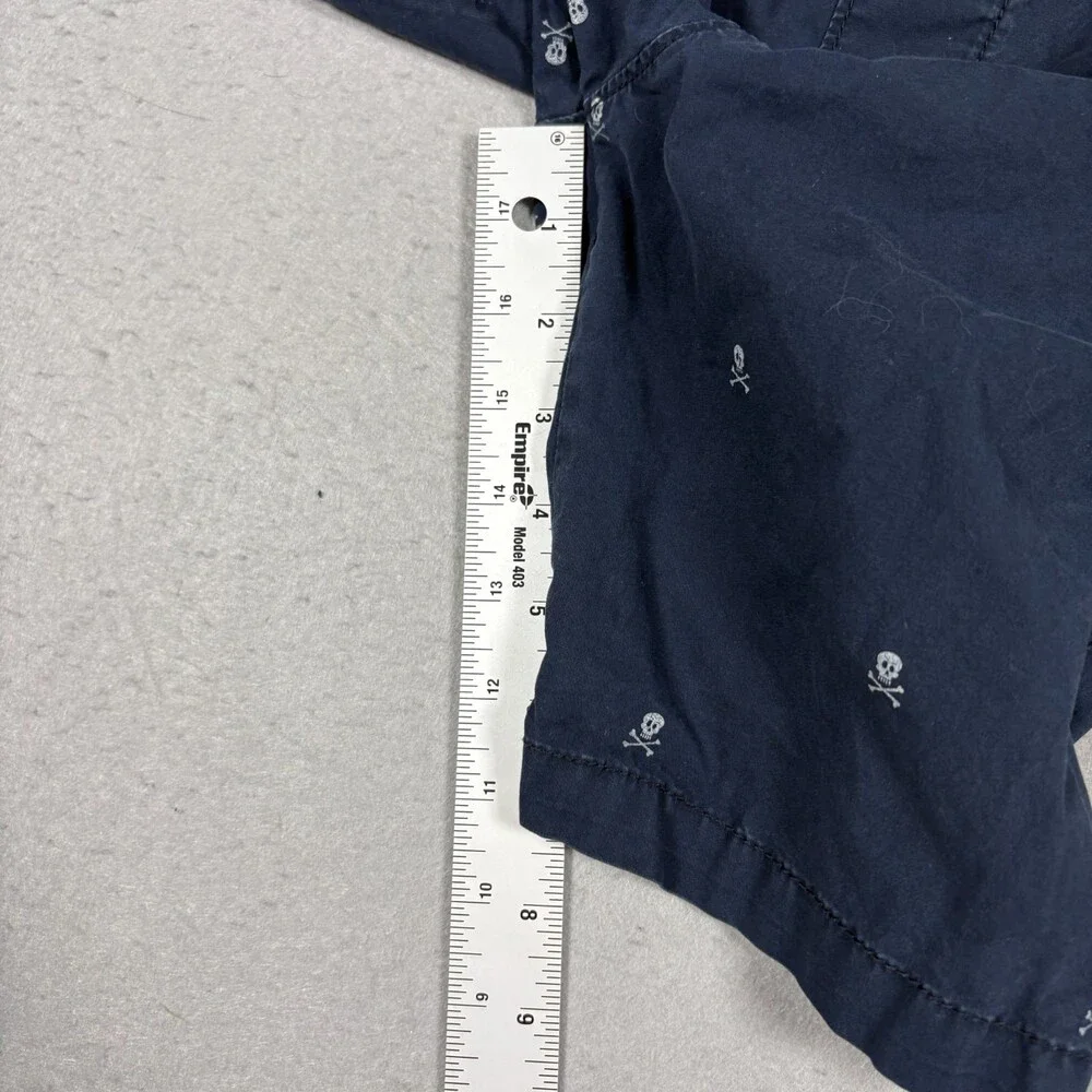 Abercrombie & Fitch Boys Size 7-8 Chino Shorts navy blue with pirates